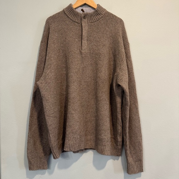 Peter Millar Crown Pullover Sweater 1/4 Zip Baby Wool Yak Cashmere 2XL Tall - Picture 1 of 5